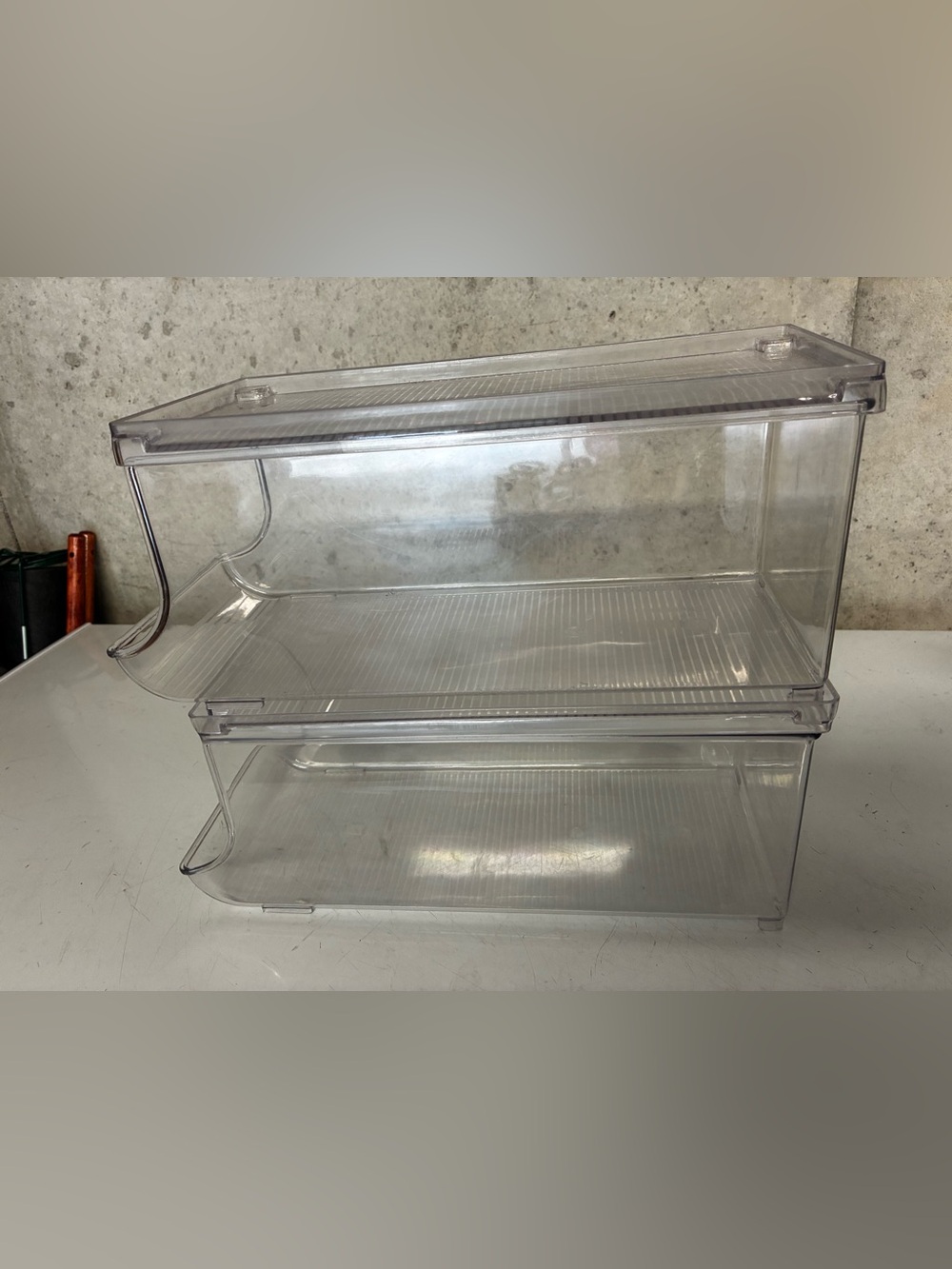 Stackable Clear Acrylic Stackable Fridge Organizers For Soda Cans